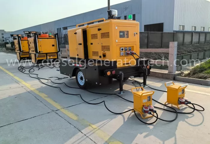 Dingbo Trailer Type Genset with Lighting and Drainage Functions