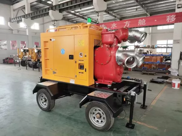 Mobile Trailer Mounted Self Priming Diesel Water Pumps