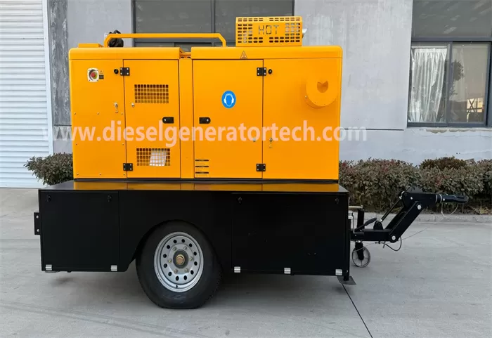 Rounded Corner Style Mobile Lighting Tower Soundproof Genset Irrigation Drainage Water Pumps