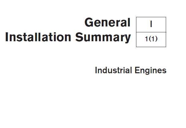 General Information of Volvo Industrial Engines